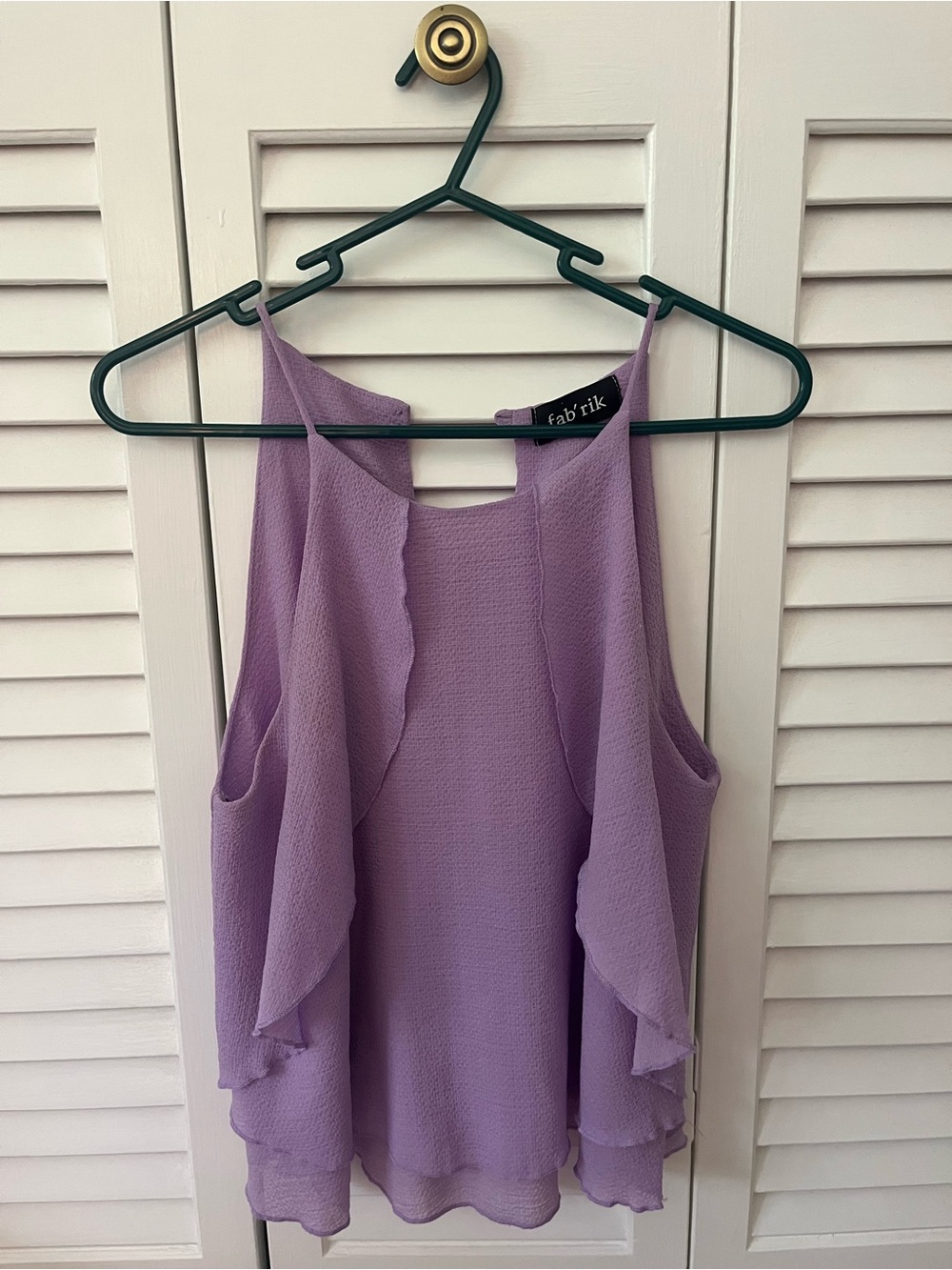 fab'rik Lilac Cascade Ruffle Sleeveless Top